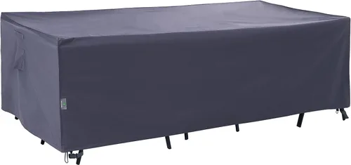 Vista 10 de F&J - Cubierta de mesa para patio al aire libre, 62 x 42 x 27.5 pulgadas, impermeable, resistente a los rayos UV, protección contra la nieve
