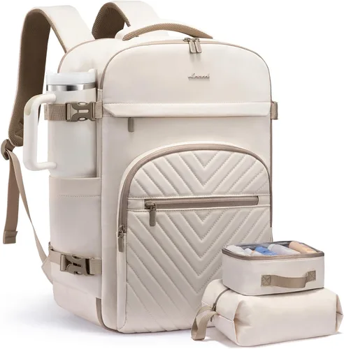 Vista 27 de LOVEVOOK Mochila de viaje para mujeres y hombres, bolsa de viaje para artículos personales de la TSA para laptop de 17.3 pulgadas aprobada por