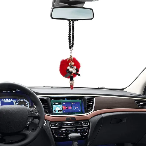 Vista 2 de MINI FACTORY - Accesorios para colgar en el espejo retrovisor, decoración brillante para colgar en el espejo retrovisor