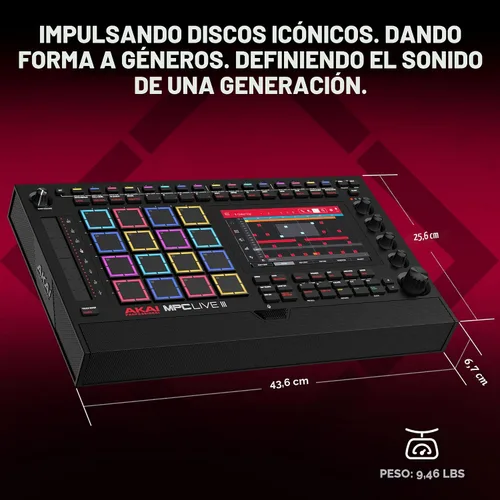 Vista 10 de Akai Professional MPC Live III Portable Music Production Center Negro