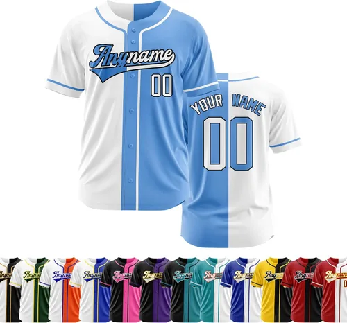 Vista 23 de Camiseta de béisbol personalizada con número de nombre cosido o impreso, camiseta de béisbol para hombres, mujeres, jóvenes, camiseta de béisbol