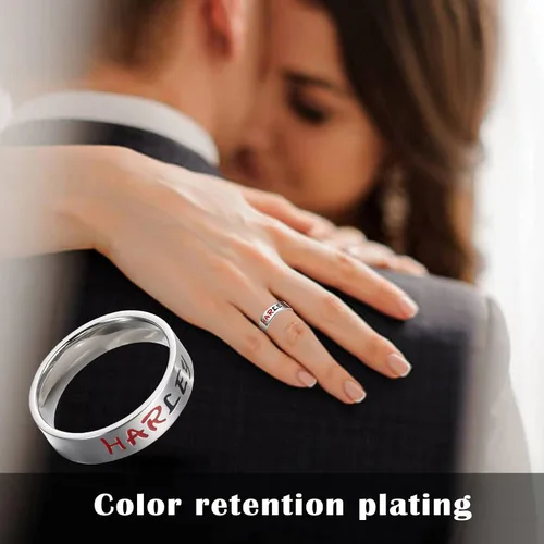 Vista 5 de BICMTE joker ringsNew Joker Lover Couple Stainless Steel Wedding RingsJewelry The Joker His and Hers RingAnniversary