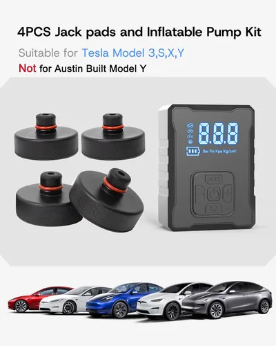 Vista 2 de Kit de inflador de neumáticos para bomba portátil Tesla, 4