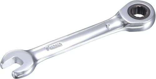 Vista 15 de uxcell Llave combinada de trinquete rechoncha de 0.236 in métrica 72 dientes 12 herramientas terminadas en caja de puntos, CR-V