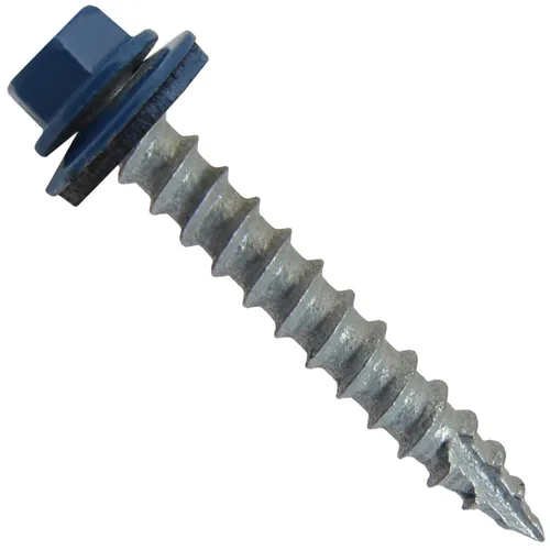 Vista 36 de Tornillos para techos de metal #14 (750) Tornillos x 1-1/2 "ABC Gris Arandela hexagonal Tornillo de techo de chapa metálica para techo.