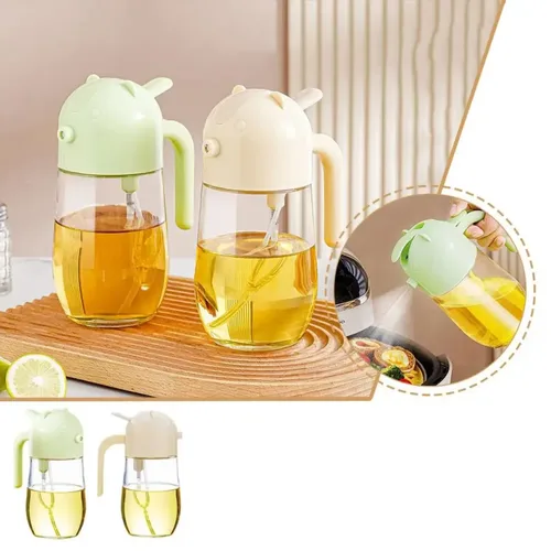 Vista 2 de Botella Dispensador Aceite Vinagre Vidrio