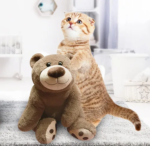 Vista 5 de Oso de peluche con peso de 3.5 libras, almohada de animales de felpa con peso de 24 pulgadas, bonitos juguetes de peluche kawaii, regalos
