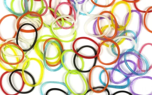Vista 3 de Rainbow Loom Mega Lot! Bandas mixtas de 1800 unidades (amarillo, verde, blanco, morado, turquesa, rojo, negro) - Bandas elásticas