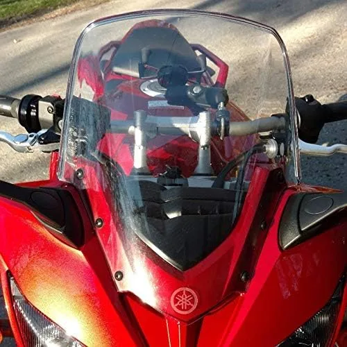 Vista 7 de GLoyer Motorcycle Windshield Windscreen Compatible with 2007 2008 2009-2012 2013 2014 2015 Compatible with FZ1 1000 S FZ1S Fazer Wind Screen Smoke