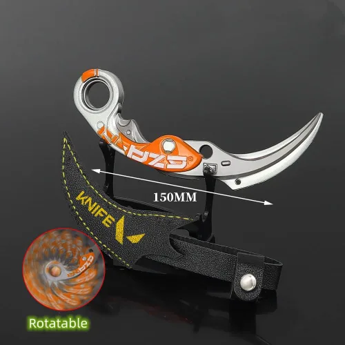 Vista 3 de Chewmeter Juego Valorant Velocity Karambit Cuchillo Figuras de Acción Juego Juguetes Colección Llavero Regalo Escritorio Decoración Mochila Colgante