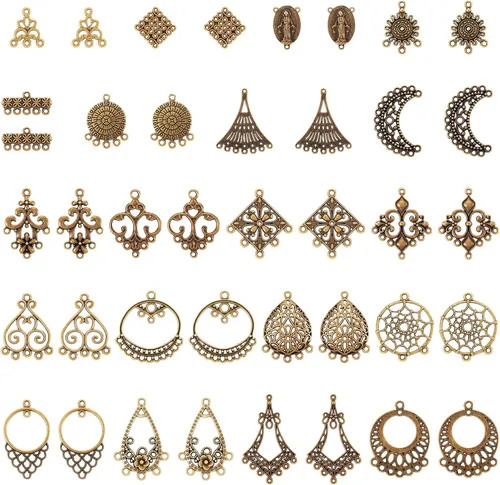 Vista 14 de Pandahall - Colgantes de araña de aleación tibetana para hacer joyas y collares
