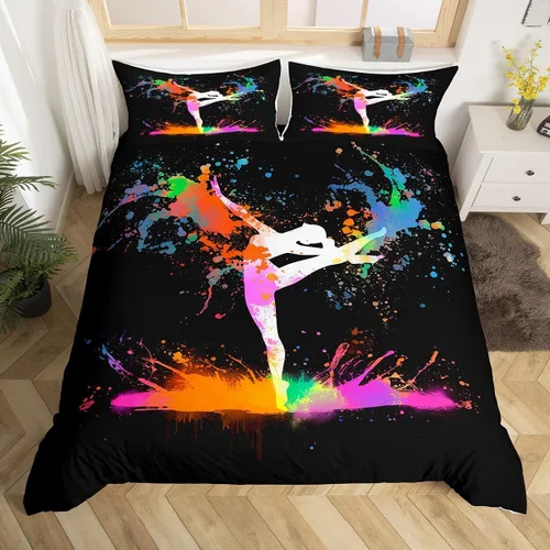 Vista 10 de Funda de edredón de caballo blanco y marrón, juego de ropa de cama 3D de animales de granja occidental para niñas y niños, funda de edredón