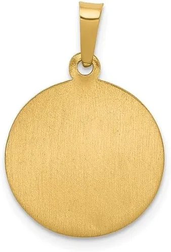 Vista 6 de IceCarats Colgante de cadena de oro amarillo macizo de 14 quilates con medalla de Santa Teresa