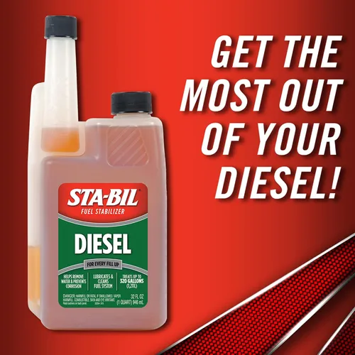 Vista 5 de STA-BIL Estabilizador de combustible diesel, 32 oz Trata 320 galones. Mantiene el combustible diésel fresco hasta 12 meses y ayuda a prevenir