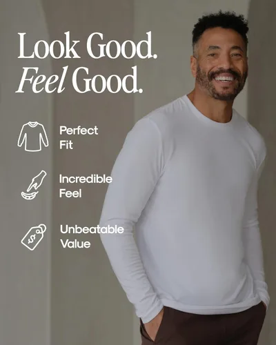 Vista 5 de True Classic Camisas de manga larga para hombre, camisetas de manga larga para hombre, camisas Henley para hombre y camisetas térmicas de punto gofre