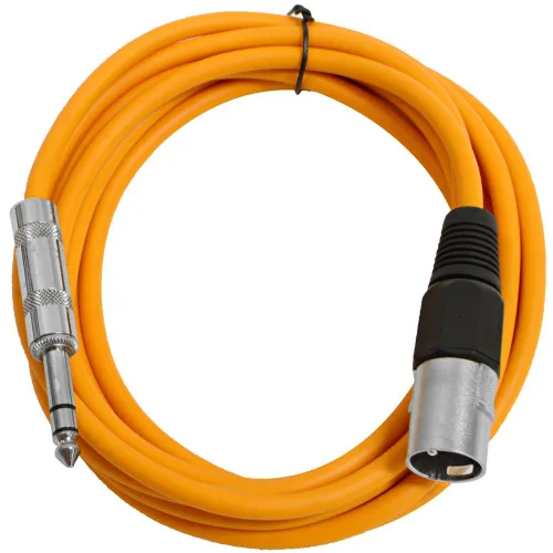 Vista 24 de Seismic Audio - SATRXL-M2 - Cable de conexión XLR verde de 2 pies macho a 1/4" TRS