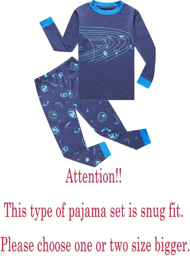 Vista 2 de KikizYe Pijama de manga larga para niños pequeños