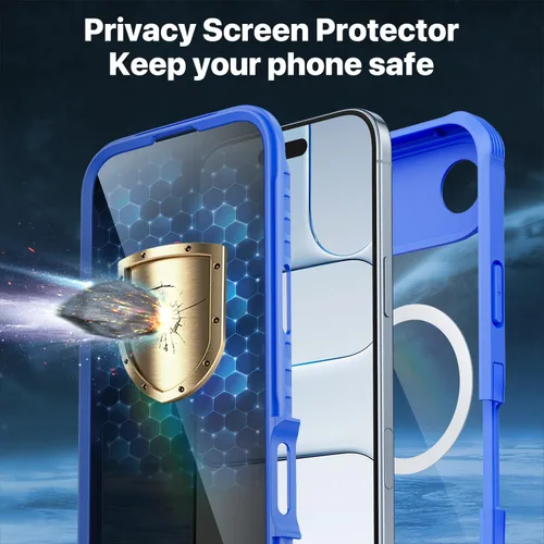 Vista 82 de CENHUFO Funda de privacidad para iPhone 11 Pro, funda de cuerpo completo con protector de pantalla de privacidad de vidrio templado 9H integrado