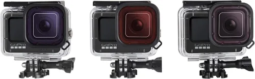 Vista 3 de GoPro HERO13 Filtro rojo: incluye carcasa submarina de 196.9 ft y 3 filtros, vidrio de hierro con corte láser (claridad superior), compatible