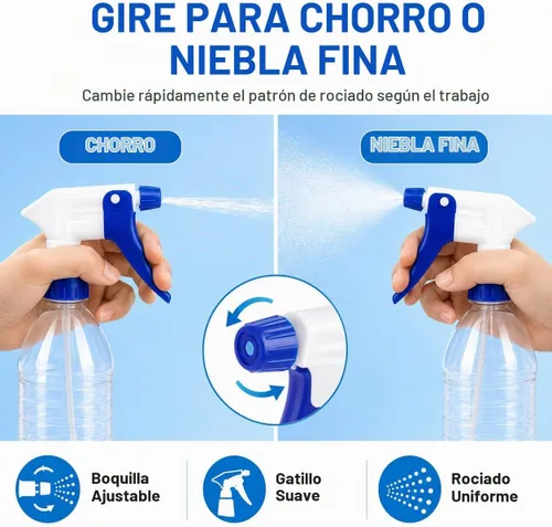 Vista 4 de Paquete de 50 boquillas de repuesto para botellas de pulverización, reemplazo de tapas de botellas de pulverización, 28-400 disparadores