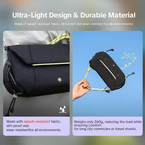 Vista 4 de PGYTECH OneGo Bolsa Bandolera de Bolsillo para DJI Osmo Pocket 3, funda de transporte diaria portátil a prueba de salpicaduras con correa