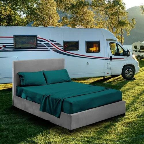 Vista 11 de Juego de sábanas para literas de autocaravana – 48 x 75 pulgadas, tamaño matrimonial 3/4, color azul aguamarina, litera para cuna, cama de caravana