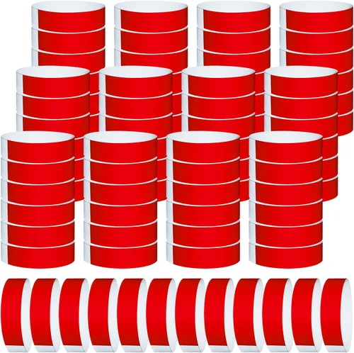Vista 9 de 1200 piezas de pulseras de papel de plástico para eventos, pulseras de color neón para conciertos, pulseras de identificación, pulseras de papel