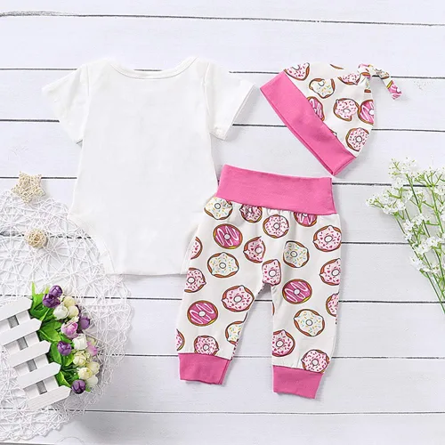 Vista 3 de Conjunto de 2 camisetas con capucha de leopardo rosa para bebés y niñas recién nacidas y pantalones