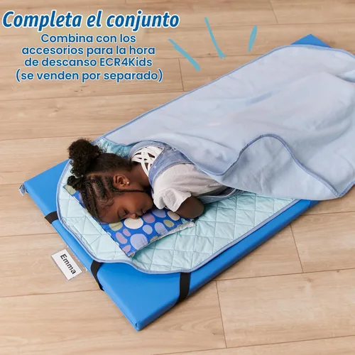 Vista 5 de ECR4Kids SoftZone - Alfombrillas plegables para reposo, diseño de arco iris, colchoneta para dormir, contemporánea, 5 piezas Contemporáneo