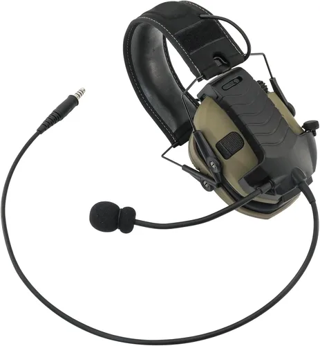 Vista 3 de Micrófono y PTT para Auriculares con Cancelación de Ruido Walkerrazor Airsoft (Negro)