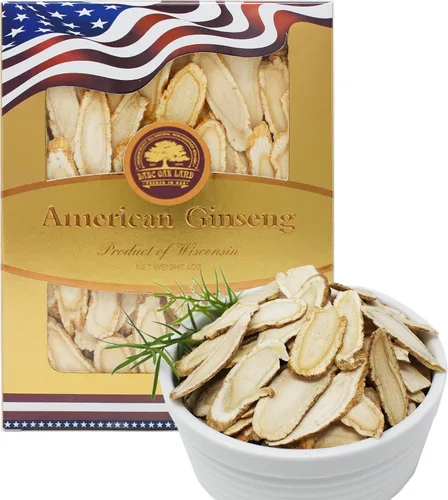 Vista 2 de American Wisconsin - Rodajas de raíz de ginseng de Wisconsin, raíz de rebanada de ginseng americano para té, energía para hombres y mujeres, salud