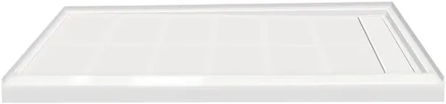 Vista 8 de Transolid FL6034R-39 - Base de ducha rectangular lineal de 60 pulgadas de ancho x 34 pulgadas de largo, con drenaje a la derecha, color gris