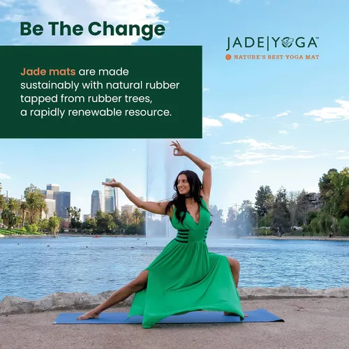 Vista 7 de JadeYoga Voyager Tapete de Yoga - Tapete de Yoga de Goma Ligero y Portátil - Tapete de Ejercicio Antideslizante para Mujeres y Hombres - Ideal