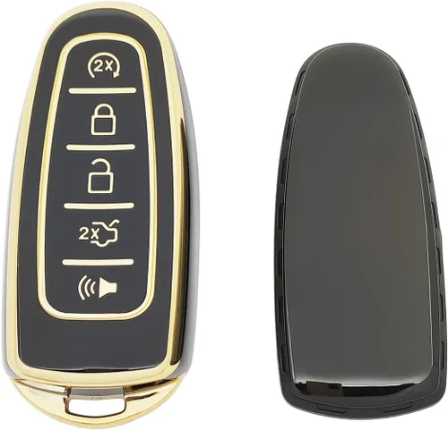 Vista 4 de Funda para llavero de TPU para Ford Explorer Edge Flex Taurus Expedition Focus Lincoln MKS MKT MKX Navigator Key Fob