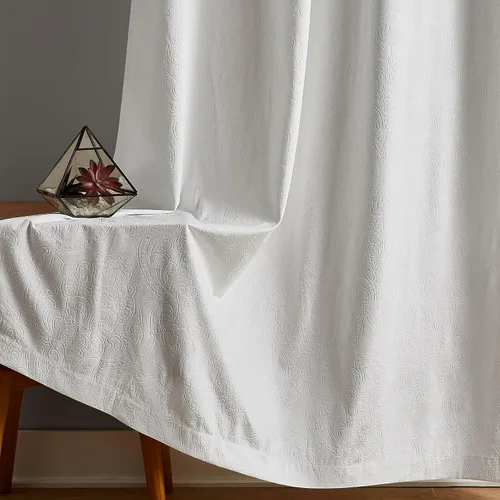 Vista 12 de Warm Home Designs Cortinas de terciopelo beige suave con diseño de damasco en relieve de 84 pulgadas de largo. Cortinas opacas de terciopelo