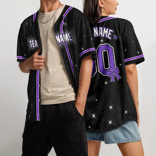 Vista 2 de Camiseta de béisbol de uniforme de animadora personalizada, camiseta de animadora para niñas, mujeres, jóvenes, niños, camiseta con purpurina