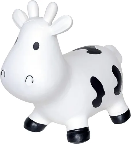 Vista 14 de Juguete inflable de vaca negra para niños pequeños con bomba