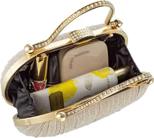 Vista 5 de YYW Bolso de noche para mujer, embrague de boda con cadena y bolsos de noche