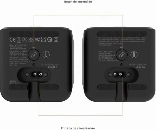 Vista 3 de Klipsch Flexus SURR 100 - Altavoces de sonido envolvente con tecnología Dolby Atmos inmersiva, color negro