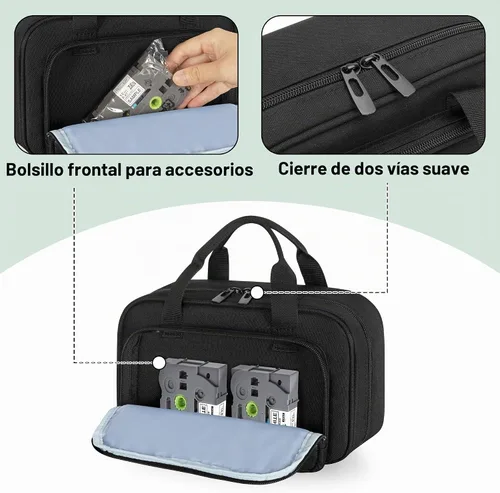 Vista 4 de CURMIO Funda para etiquetadora compatible con Brother P-Touch PT-D220