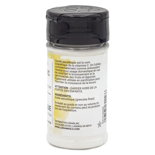 Vista 2 de LorAnn ácido ascórbico (vitamina C), 3.4 onzas