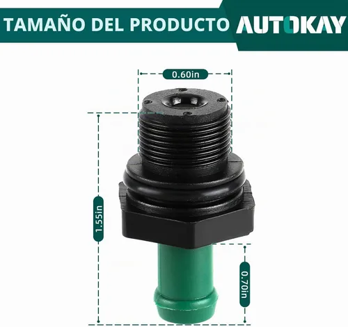 Vista 5 de AUTOKAY Nueva Válvula PCV Compatible con Nissan Frontier Pathfinder Altima NV Infiniti 11810-6N202