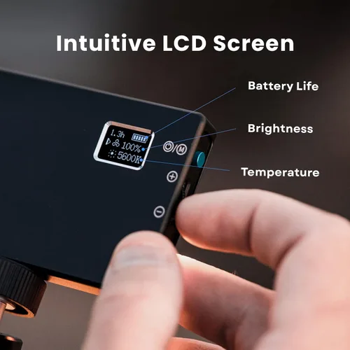 Vista 5 de Lume Cube Panel Mini Luz LED Bicolor para Cámaras DSLR Profesionales Panel Mini Ajustable, Pantalla LCD Iluminación para Fotografía y Video