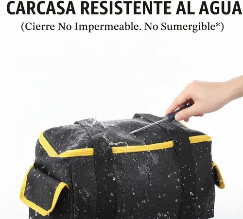 Vista 6 de DEWALT - Bolsa de herramientas para sierra circular DEWALT 20V MAX 6-1/2 pulgadas DCS391B/DCS565B con múltiples bolsillos para baterías, máscaras