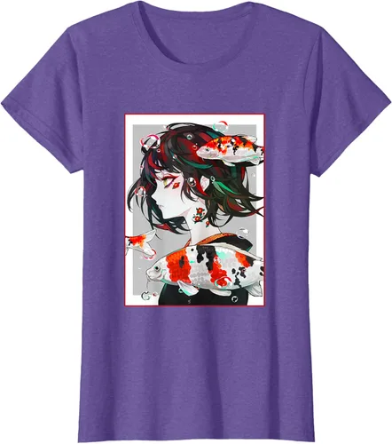 Vista 27 de Camiseta de anime anime japonés estético Otaku Negro