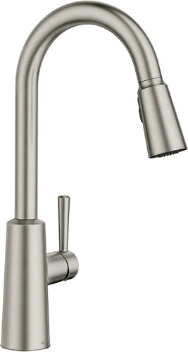 Vista 20 de Moen Riley - Grifo de cocina cromado de una sola manija con sistema de extracción que incluye Power Boost para una limpieza más rápida y sistema