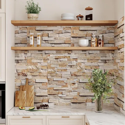 Vista 6 de Papel tapiz de ladrillo 3D autoadhesivo para encimeras, paredes, mesas, papel tapiz de piedra para dormitorio, sala de estar, papel de pared
