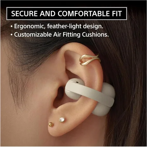 Vista 4 de Sony LinkBuds Clip Open-Ear Auriculares verdaderamente inalámbricos con estuche (negro)