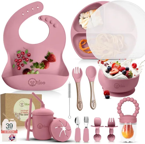 Vista 12 de O'doe™ Silicone Baby Feeding Set, 17-Piece Baby Weaning Set BPA-Free Púrpura