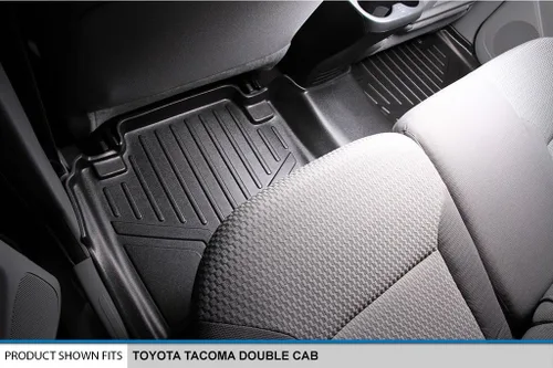 Vista 4 de SMARTLINER Juego de alfombrillas de piso de ajuste personalizado de 2 filas para Toyota Tacoma 2005-2011